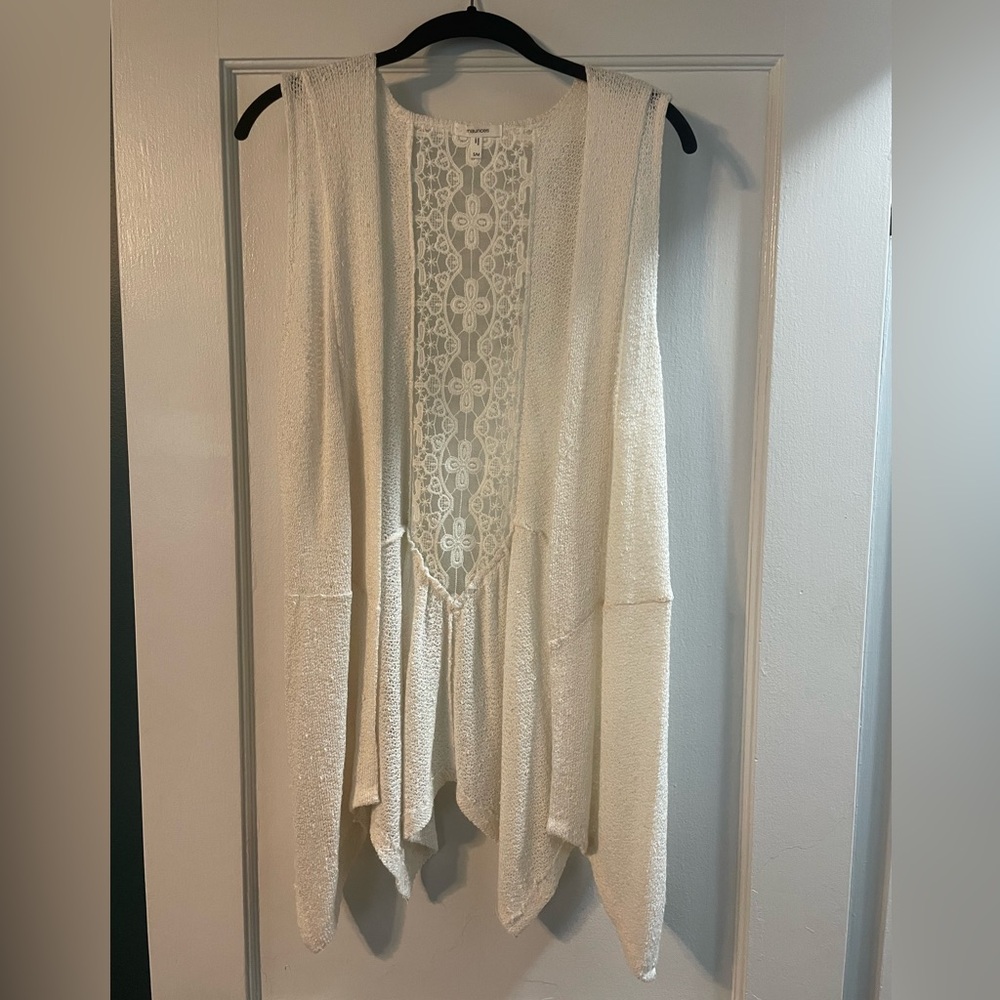 Maurices White Lace Cardigan
